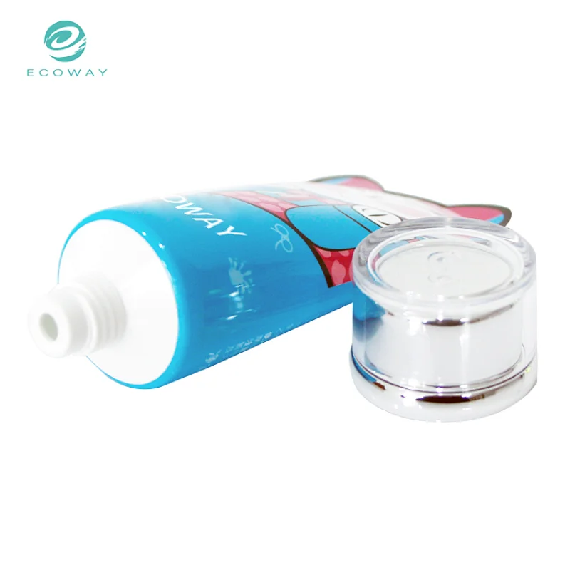 New Design Empty Round Plastic Soft Cosmetic Packaging Tubes 50ml With Acrylic Caps