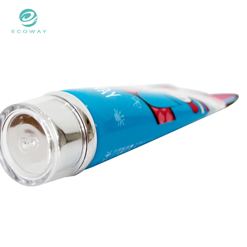 New Design Empty Round Plastic Soft Cosmetic Packaging Tubes 50ml With Acrylic Caps