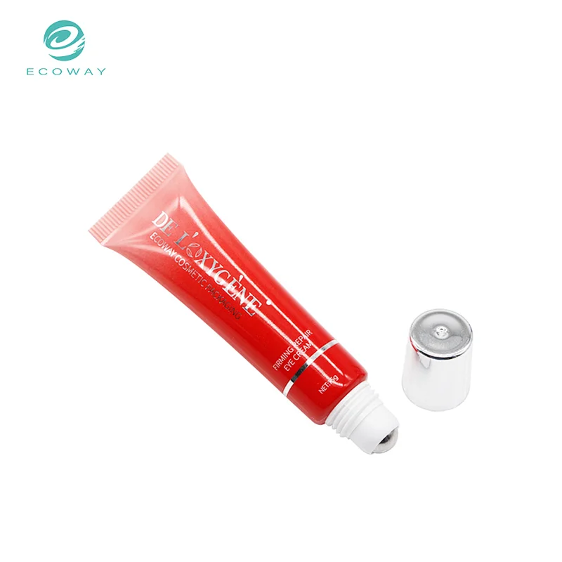 Metal roller ball massage 15ml squeeze eye cream tube packaging