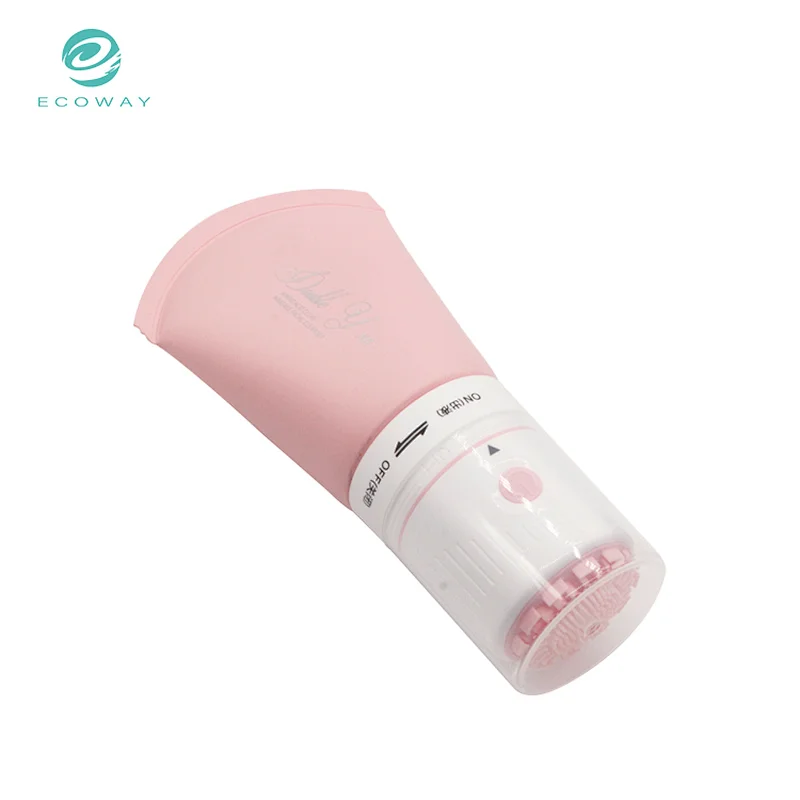 Soft silicone brush facial cleanser massage cream lotion cosmetic vibrating tube