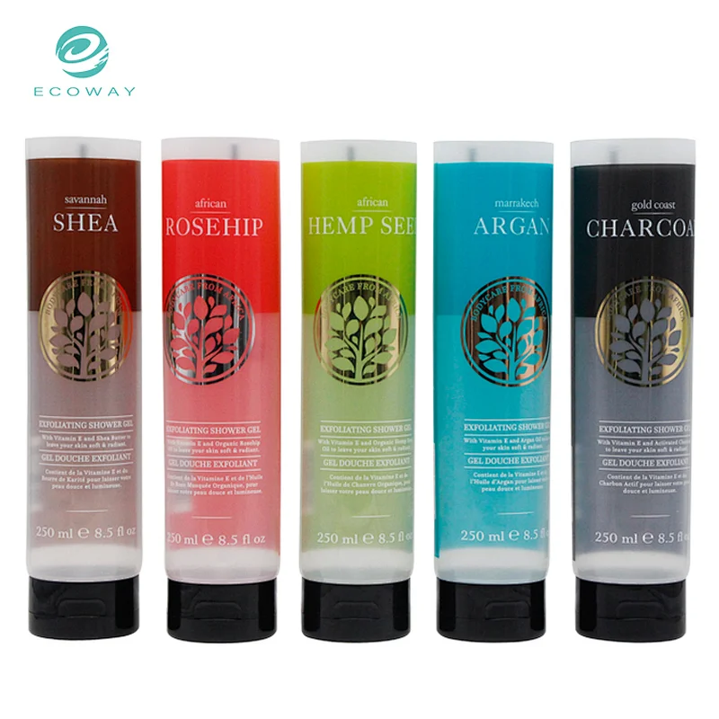 Colorful hand cream facial cleanser plastic cosmetic tube packaging with flip cap