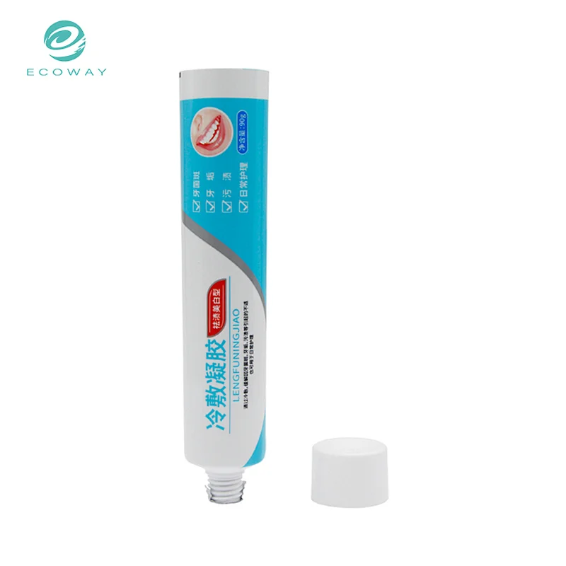 Wholesale cosmetic packaging plastic empty tooth paste tubes