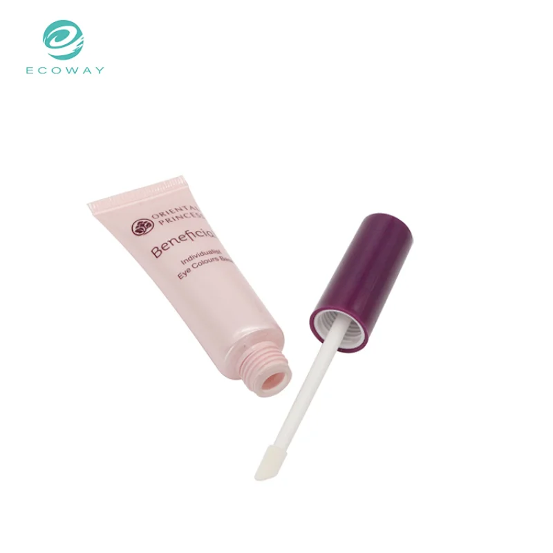 Empty squeeze soft plastic makeup packaging tube for lip gloss eye shadow nail polish