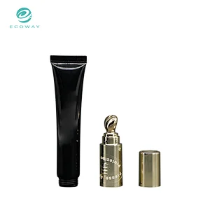 Vibration cosmetic eye cream tube with metal applicator