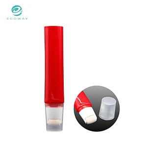 Squeeze Cosmetic Packaging Sponge Roller Plastic Tube For BB Cream