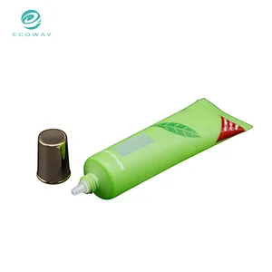 Factory price empty green round liquid foundation cosmetic packaging tube with needle nose