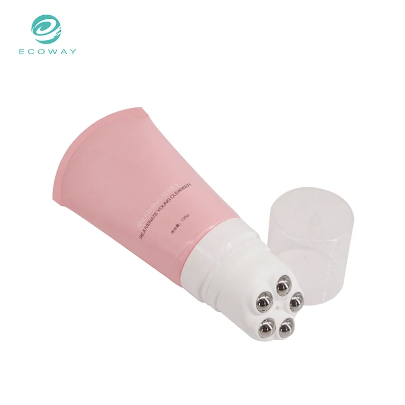 High quality massage cream body lotion plastic pe soft tube with roll-on applicator