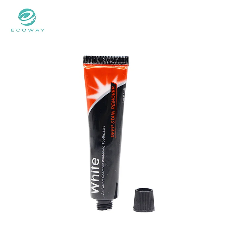 Black custom packaging screw cap toothpaste in tube