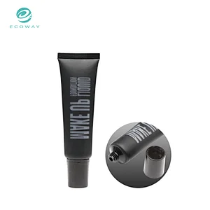 Cosmetic black plastic squeeze tubes packaging for makeup