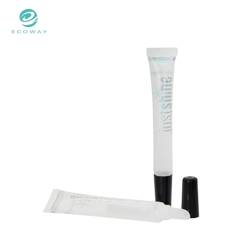 Custom printing wholesale plastic soft lip gloss tube packaging