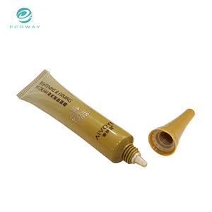 Skincare eye cream packaging plastic cosmetics with long nozzle tube
