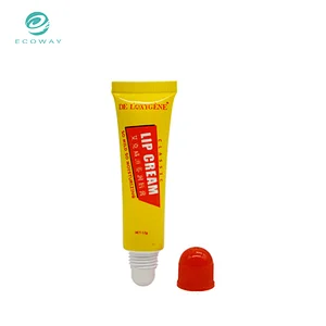 Mini lip balm tube cosmetic applicator packaging with round head cover