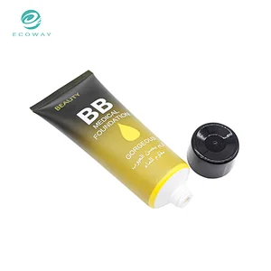 Empty cosmetic bb foundation lotion plastic tube packaging
