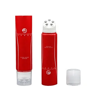 Wholesale plastic containers red massage slimming cream lotion packaging tube
