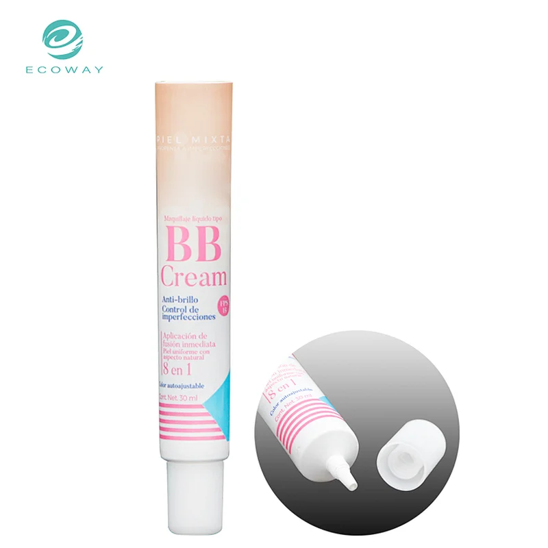 Wholesale skin whitening cream plastic tube BB cream cosmetics tube packaging