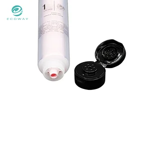 Empty eco-friendly 60ml plastic hand cream cosmetic packaging dual chamber tube