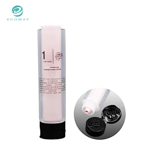 Empty eco-friendly 60ml plastic hand cream cosmetic packaging dual chamber tube