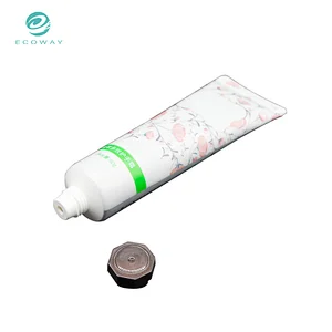Personal care hand cream aluminium plastic tubes for cosmetic with octagonal cap