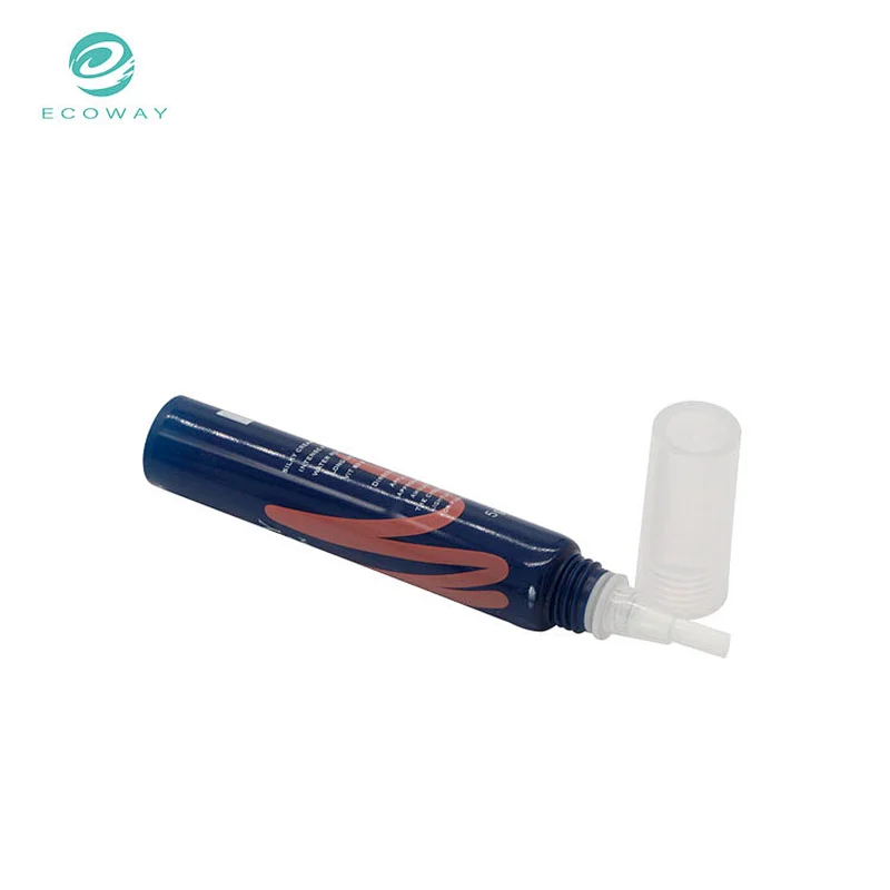 Customized soft brush tip plastic squeeze 5ml lip gloss tube