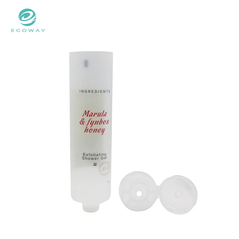 Flip cap plastic clear cleaning cosmetic packaging tube soft tube