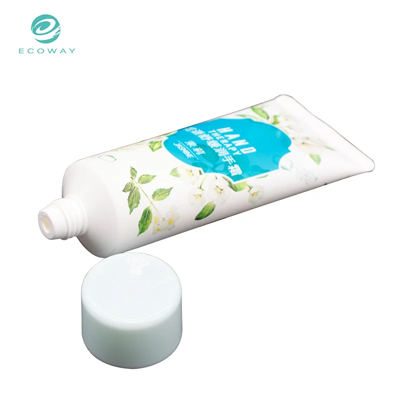 Lotion hand cream packaging soft cosmetic plastic tube with small floral pattern