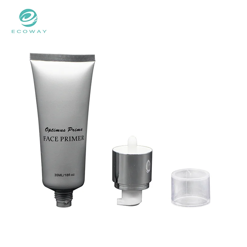 Cosmetic gray makeup tube plastic material with vacuum pump