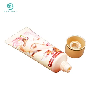 Customized design empty oval tubes foundation cosmetic plastic packaging tube