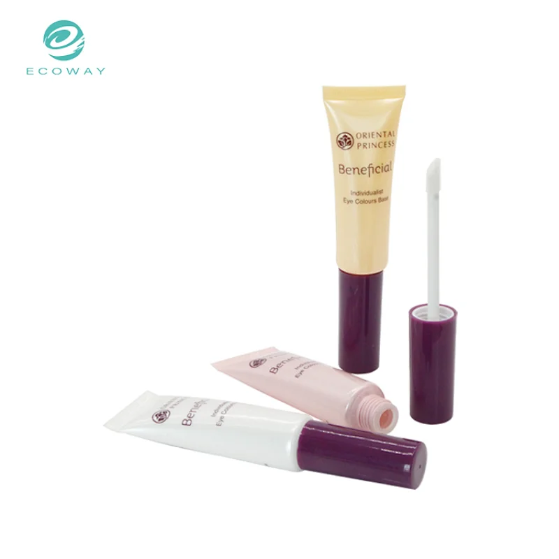 Empty squeeze soft plastic makeup packaging tube for lip gloss eye shadow nail polish