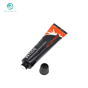 Black custom packaging screw cap toothpaste in tube