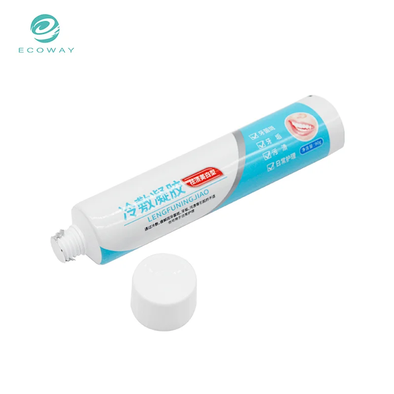 Wholesale cosmetic packaging plastic empty tooth paste tubes