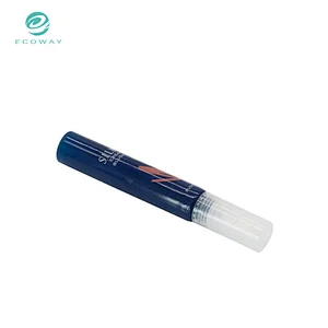 Customized soft brush tip plastic squeeze 5ml lip gloss tube