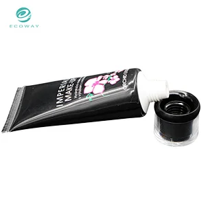 45ml empty plastic soft cosmetic foundation sample tube with acrylic cap