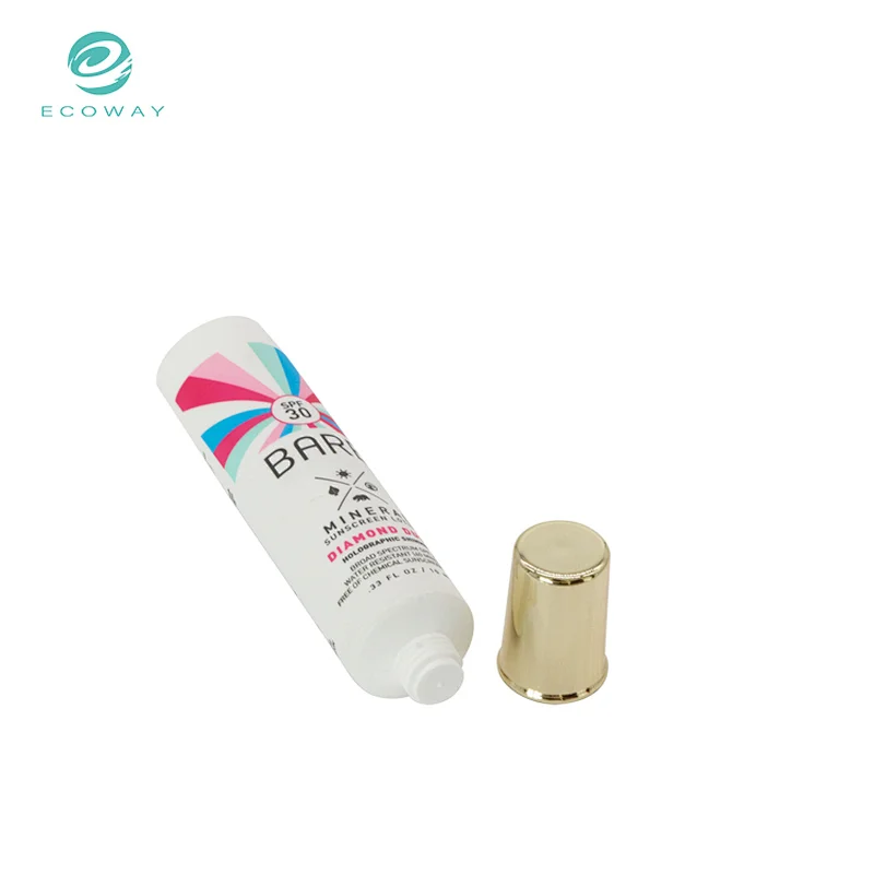 Wholesale squeeze round packaging tube plastic for cosmetics cream lotion