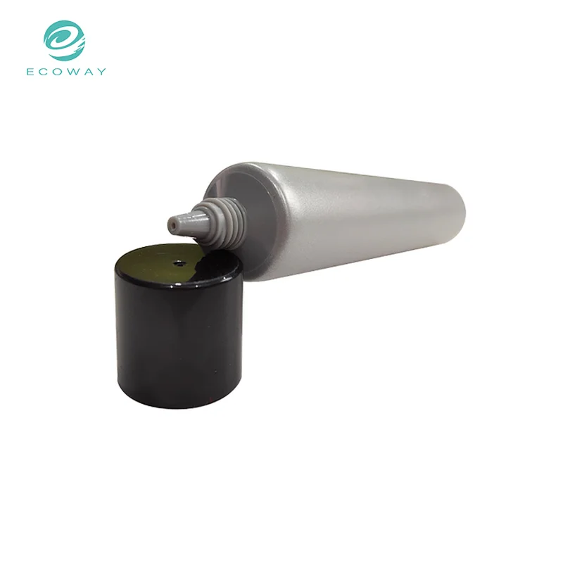 Eye cream empty plastic soft packaging tube with needle nose tip