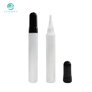Empty round lip gloss tube with brush applicator lip gloss lip care tube packaging