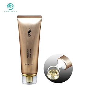 100ml empty round acrylic cover wholesale facial cleanser tube