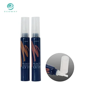 Customized soft brush tip plastic squeeze 5ml lip gloss tube