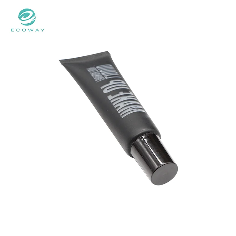 Cosmetic black plastic squeeze tubes packaging for makeup