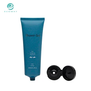 Flip top cap plastic pe round plastic lotion cosmetics tube 120ml