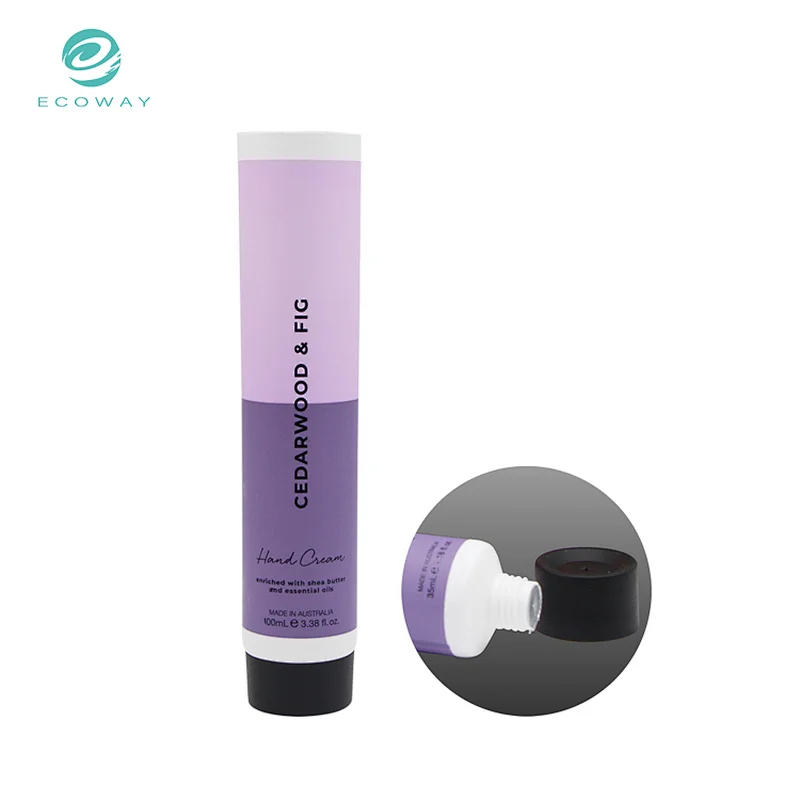 Colorful plastic cosmetic hand cream packaging tubes