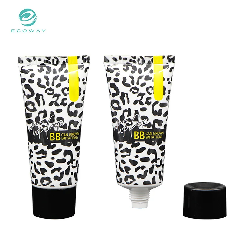 Empty round shaped plastic soft tube packaging cosmetic tubes packaging for BB cream