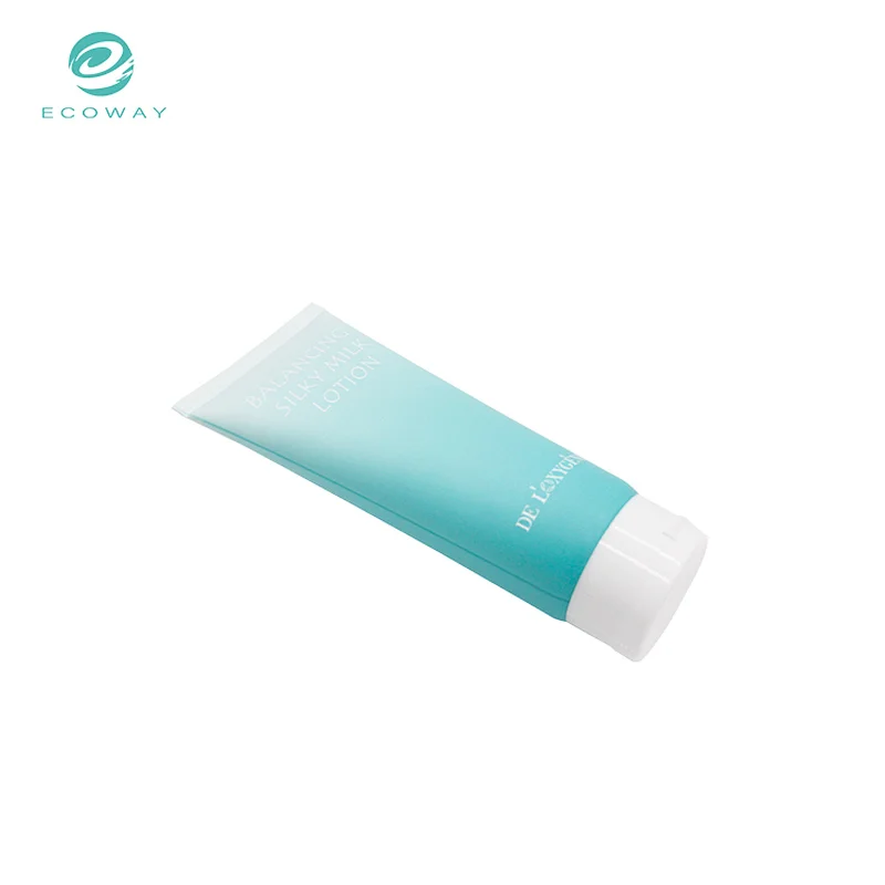Blue printing flip top cap custom matte cosmetic cream packaging tube
