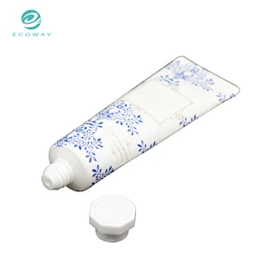Top quality customized plastic lotion hand cream empty cosmetic tube with octagonal cap
