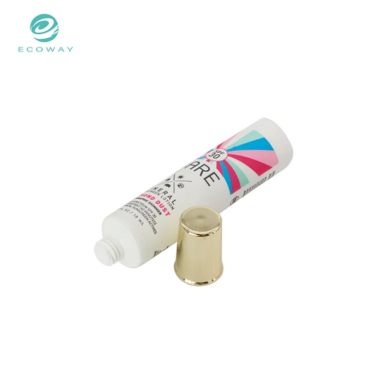 Wholesale squeeze round packaging tube plastic for cosmetics cream lotion