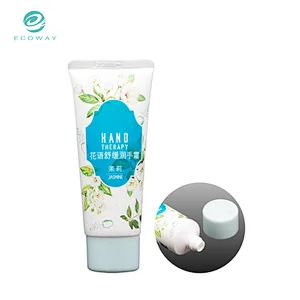 Lotion hand cream packaging soft cosmetic plastic tube with small floral pattern