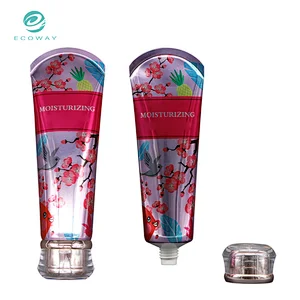Refillable soft extruded plastic cosmetic shampoo packaging cream tube with acrylic cap