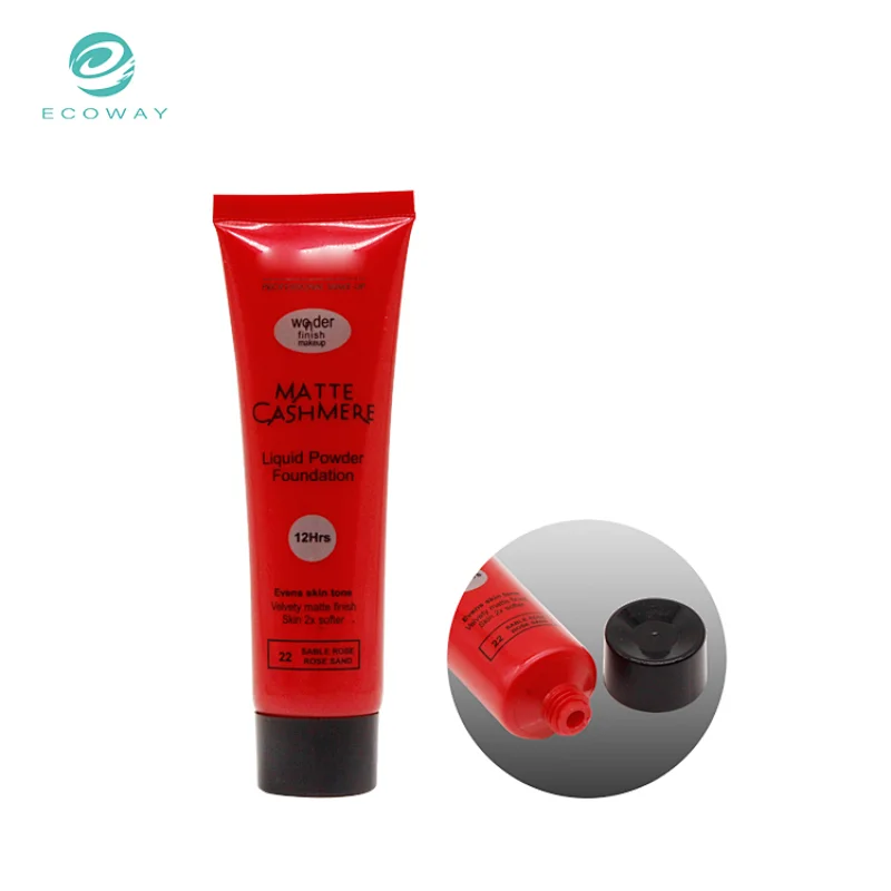 Professional custom packaging empty hand lotion foundation cosmetic plastic tube for cream