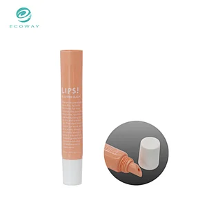 Silk screen printing empty plastic squeeze lip gloss tube packaging