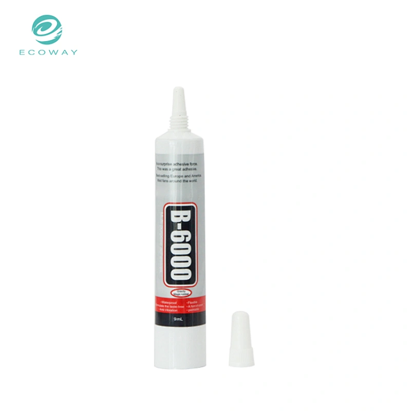 Unsealed empty aluminum plastic cosmetic tube with nozzle head long cap for glue ointment