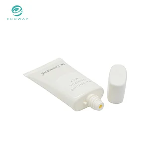 Oval white soft plastic custom tube packaging for cosmetics